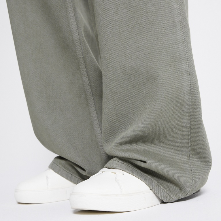 Mid waist wide jeans "Optiwide" Army Green